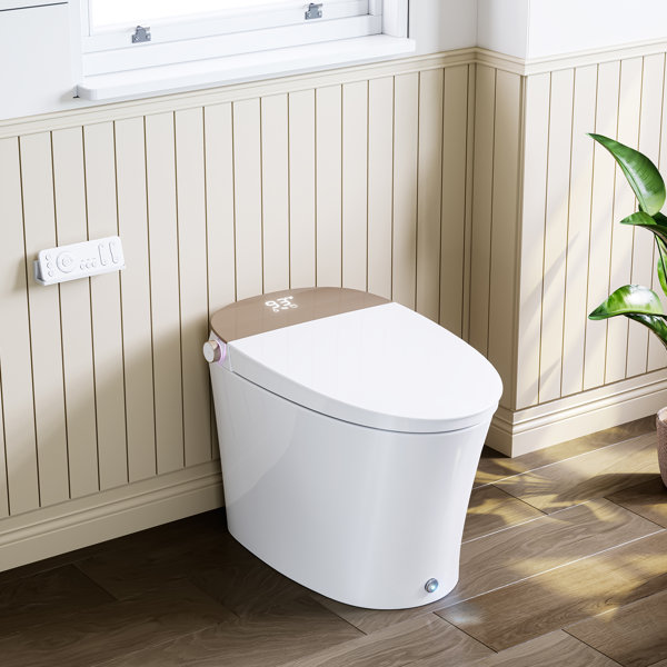 MOHOME Builtin Water Tank Elongated Smart Bidet Toilet, No Water